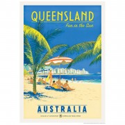 Retro Print - Queensland Fun In The Sun